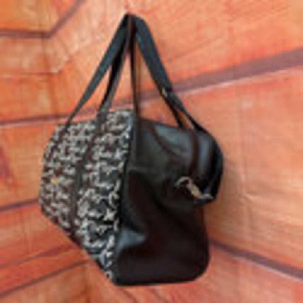 Luv Betsey Black and White Quilted Bag