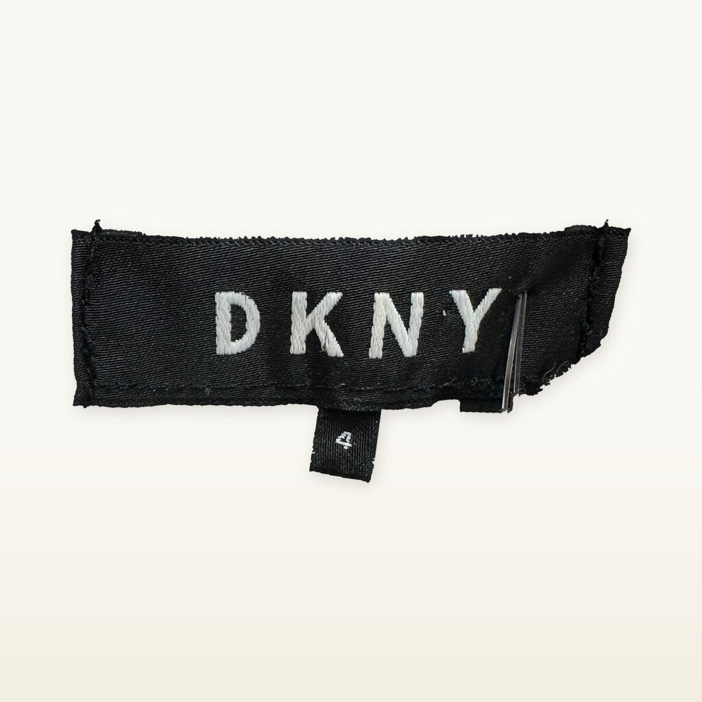 DKNY Fit-and-Flare Dress – Black/White Abstract Print, Size 4