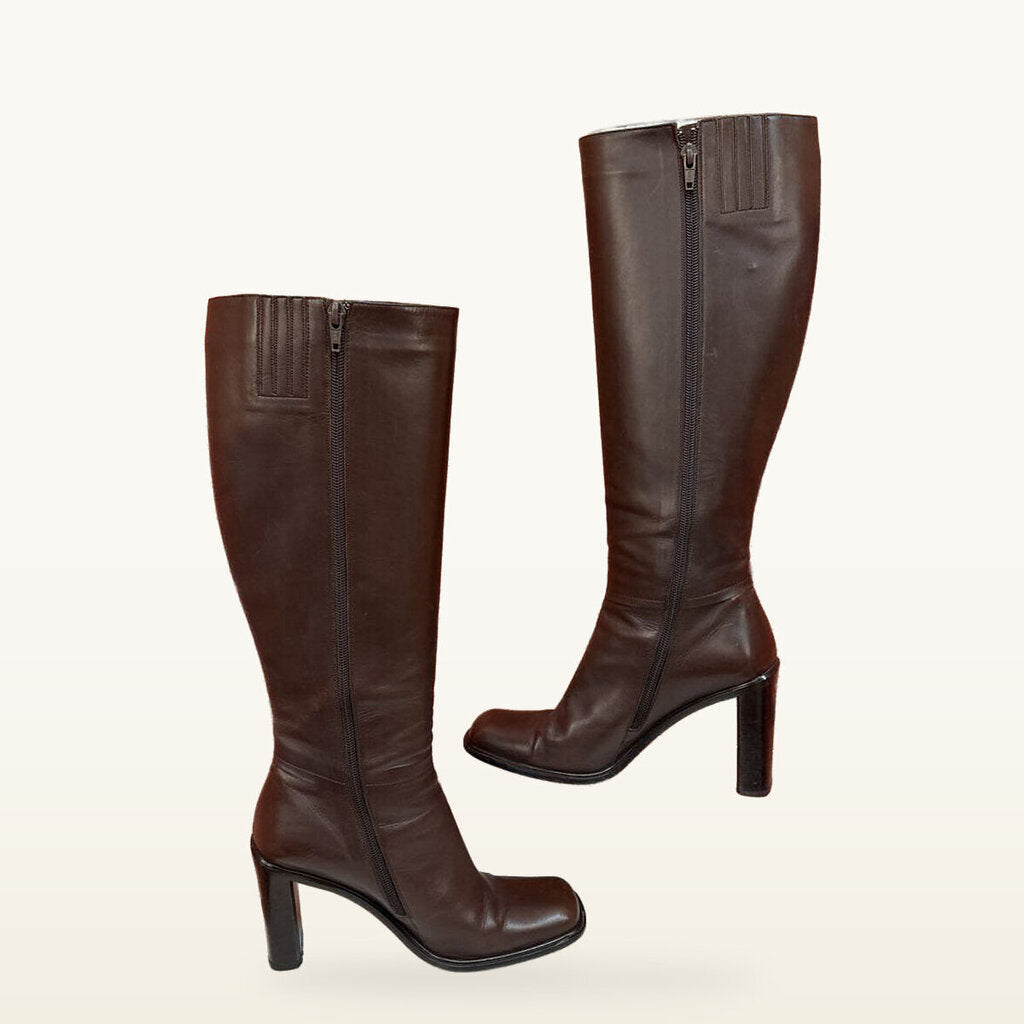 Via Spiga Brown Knee-High Heeled Boots - 7.5