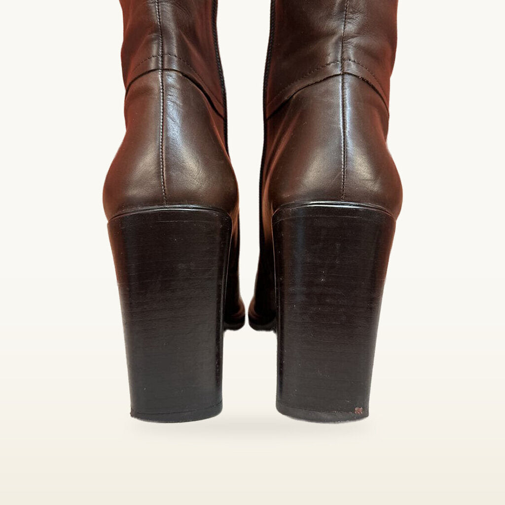 Via Spiga Brown Knee-High Heeled Boots - 7.5