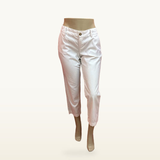 Lilly Pulitzer White Cropped Chino Pants - 8