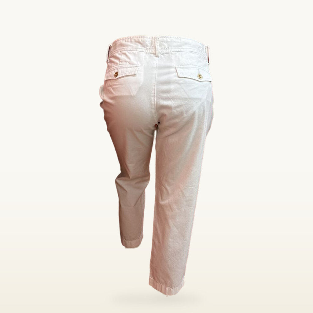 Lilly Pulitzer White Cropped Chino Pants - 8