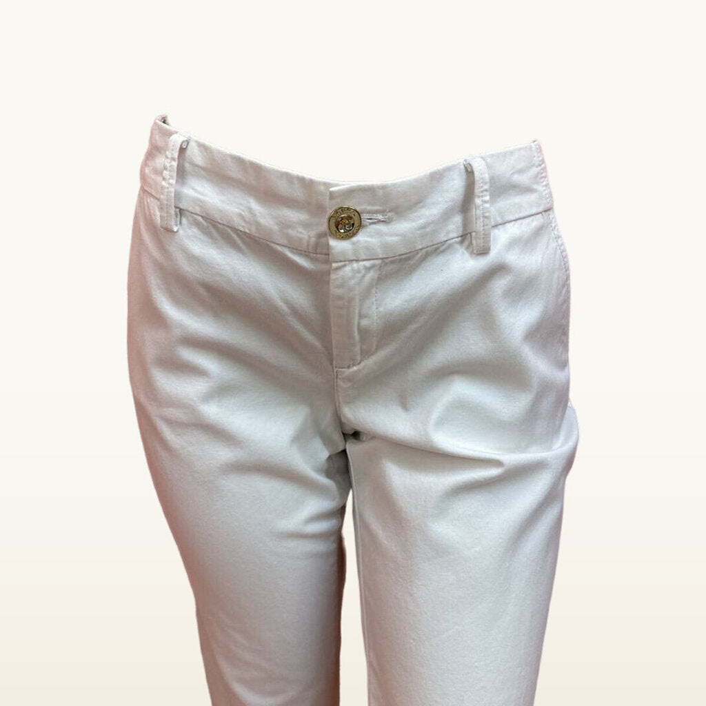Lilly Pulitzer White Cropped Chino Pants - 8