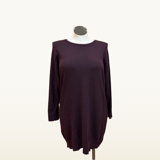 Eskandar Purple Loose Fitting Sweater - One Size