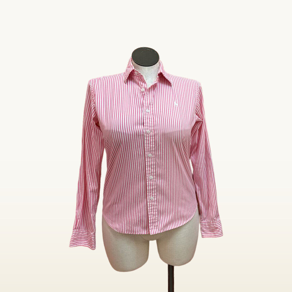 Ralph Lauren Sport Pink Striped Slim Fit Shirt