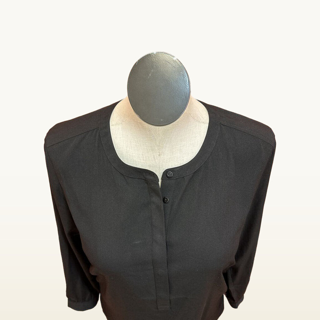 NYDJ Black Long-Sleeve Tunic Blouse - Large