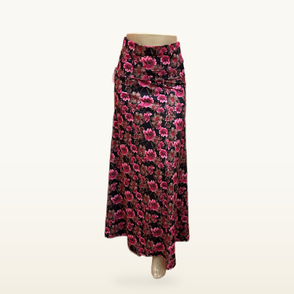 LuLaRoe Pink Floral Maxi Skirt - Medium