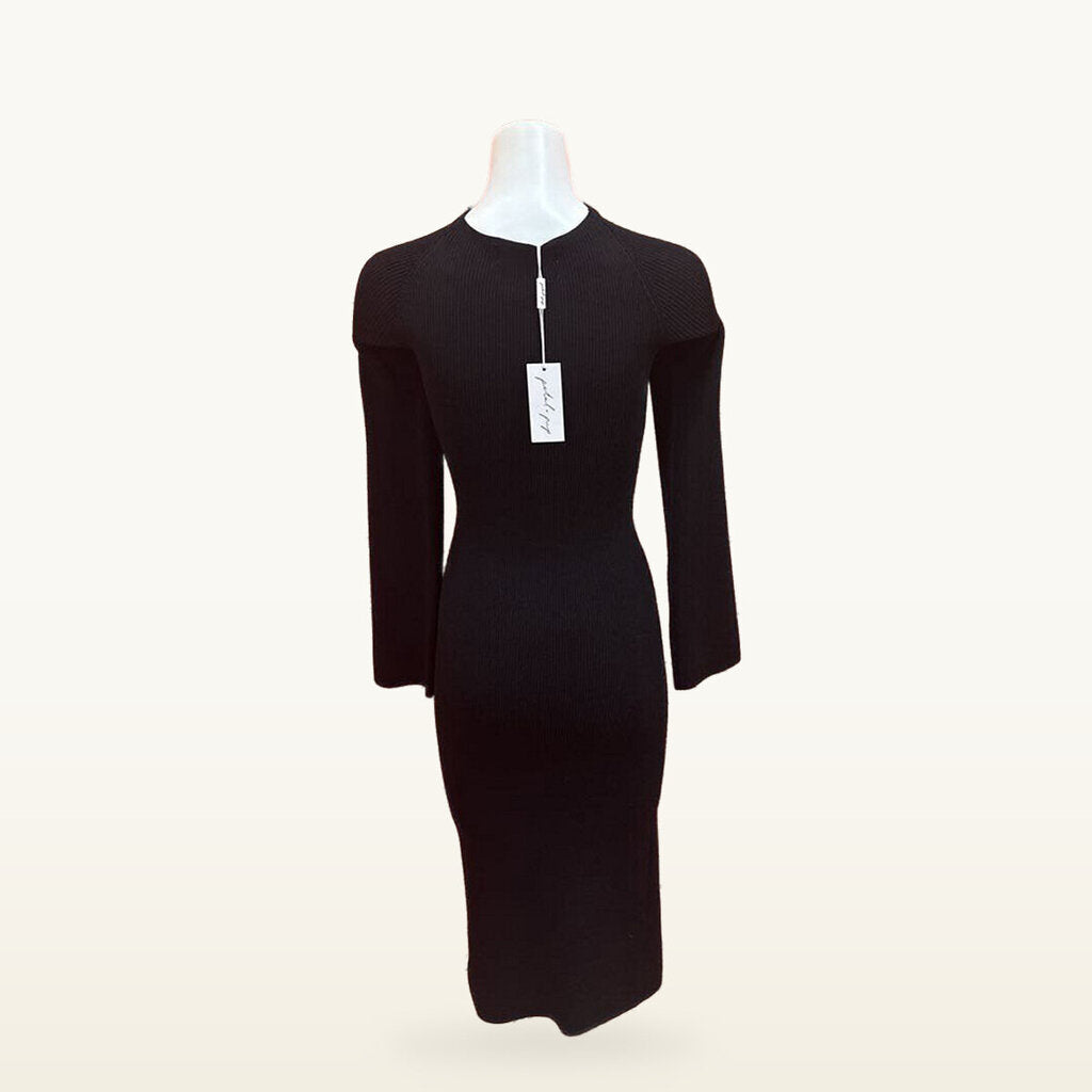 Petal + Pup Black Ribbed Dress