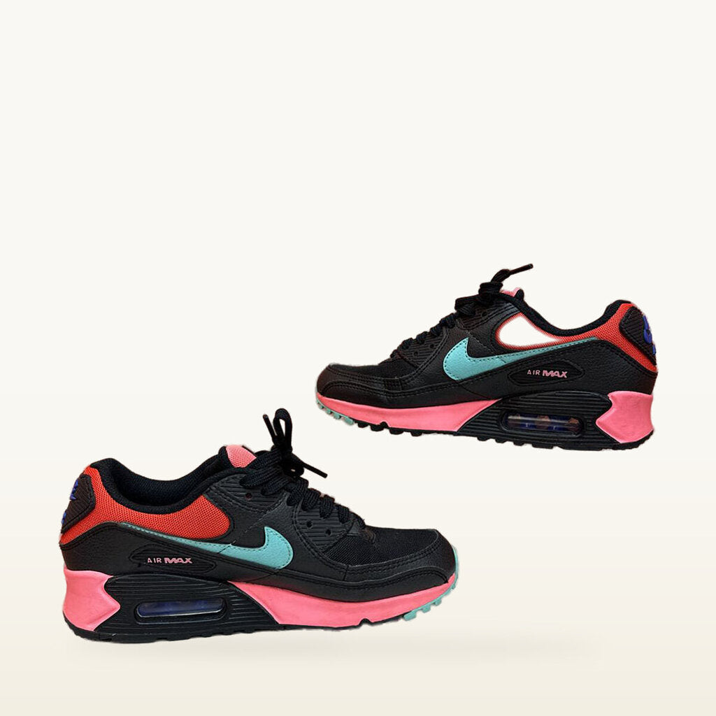 Nike Air Max 90 Black, Pink & Aqua Sneakers - 6.5