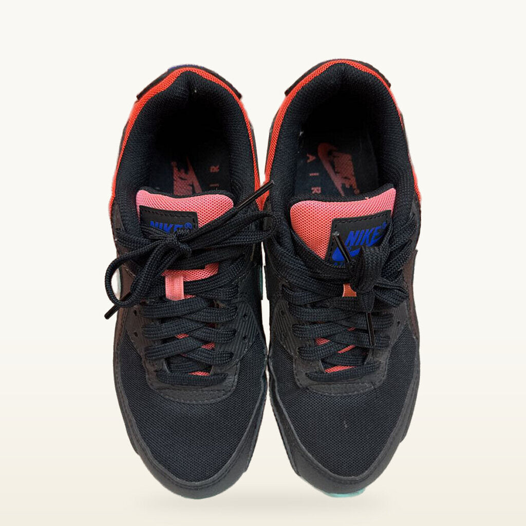 Nike Air Max 90 Black, Pink & Aqua Sneakers - 6.5