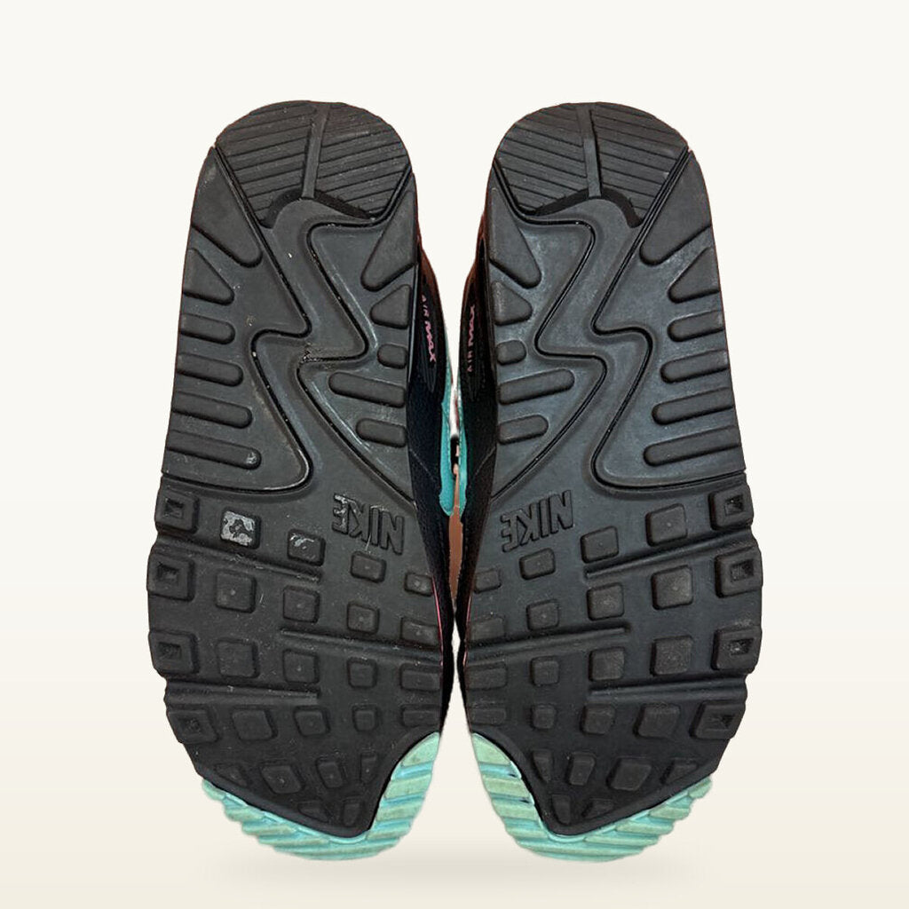 Nike Air Max 90 Black, Pink & Aqua Sneakers - 6.5