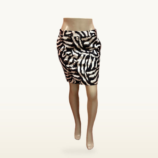 Ann Taylor Petite Zebra Print Skirt - 6P