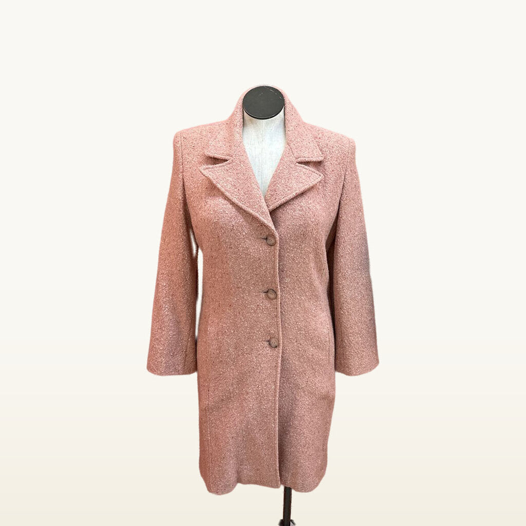 Marvin Richards Rose Pink Textured Coat - Size 10