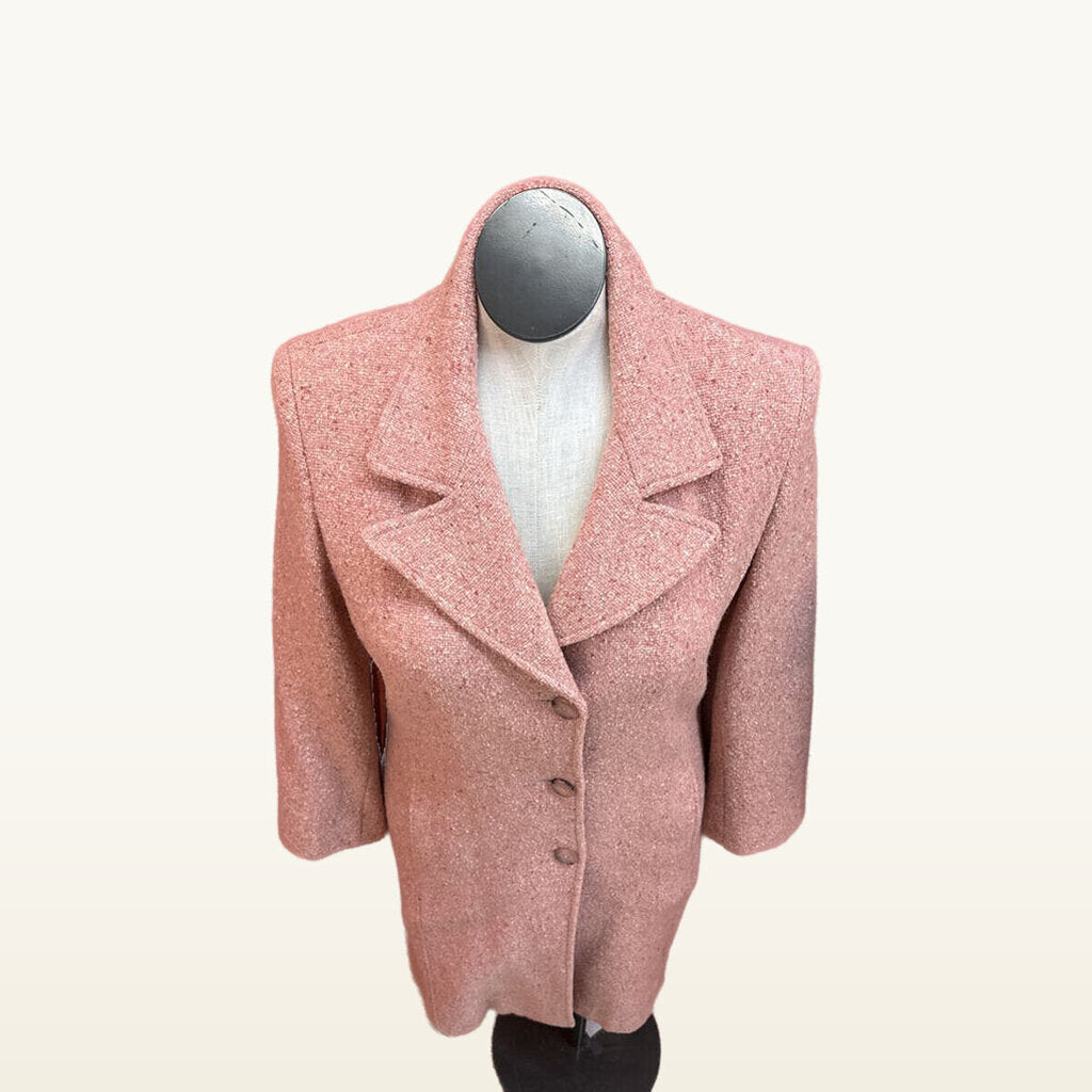 Marvin Richards Rose Pink Textured Coat - Size 10