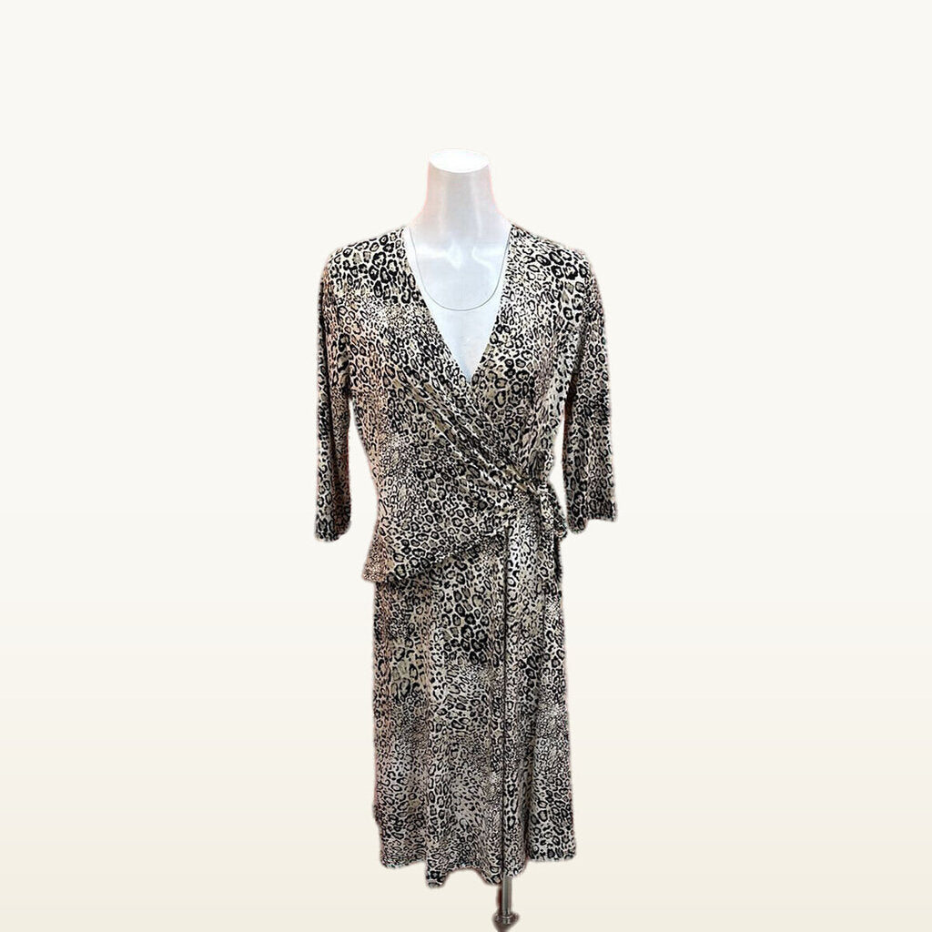 Ciara Sunwoo Women's Leopard Print Wrap Dress