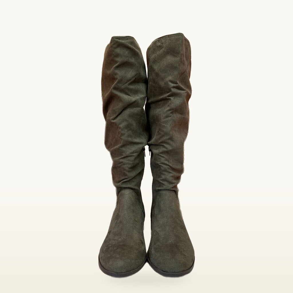 Kelly & Katie Tall Green Slouch Boots - Size 10