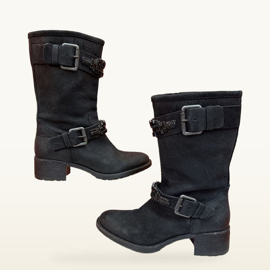 Vera Wang Lavender Black Boots