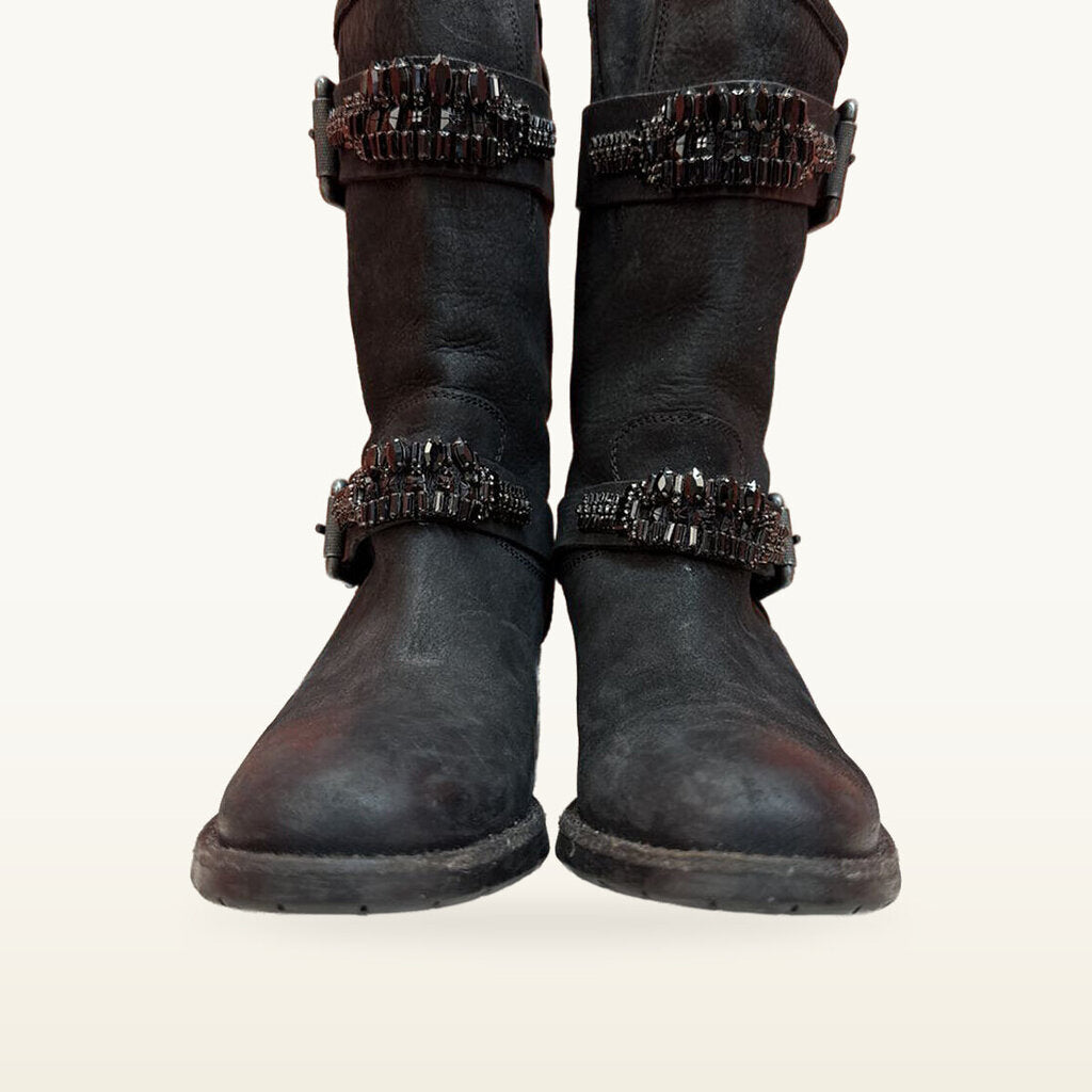 Vera Wang Lavender Black Boots