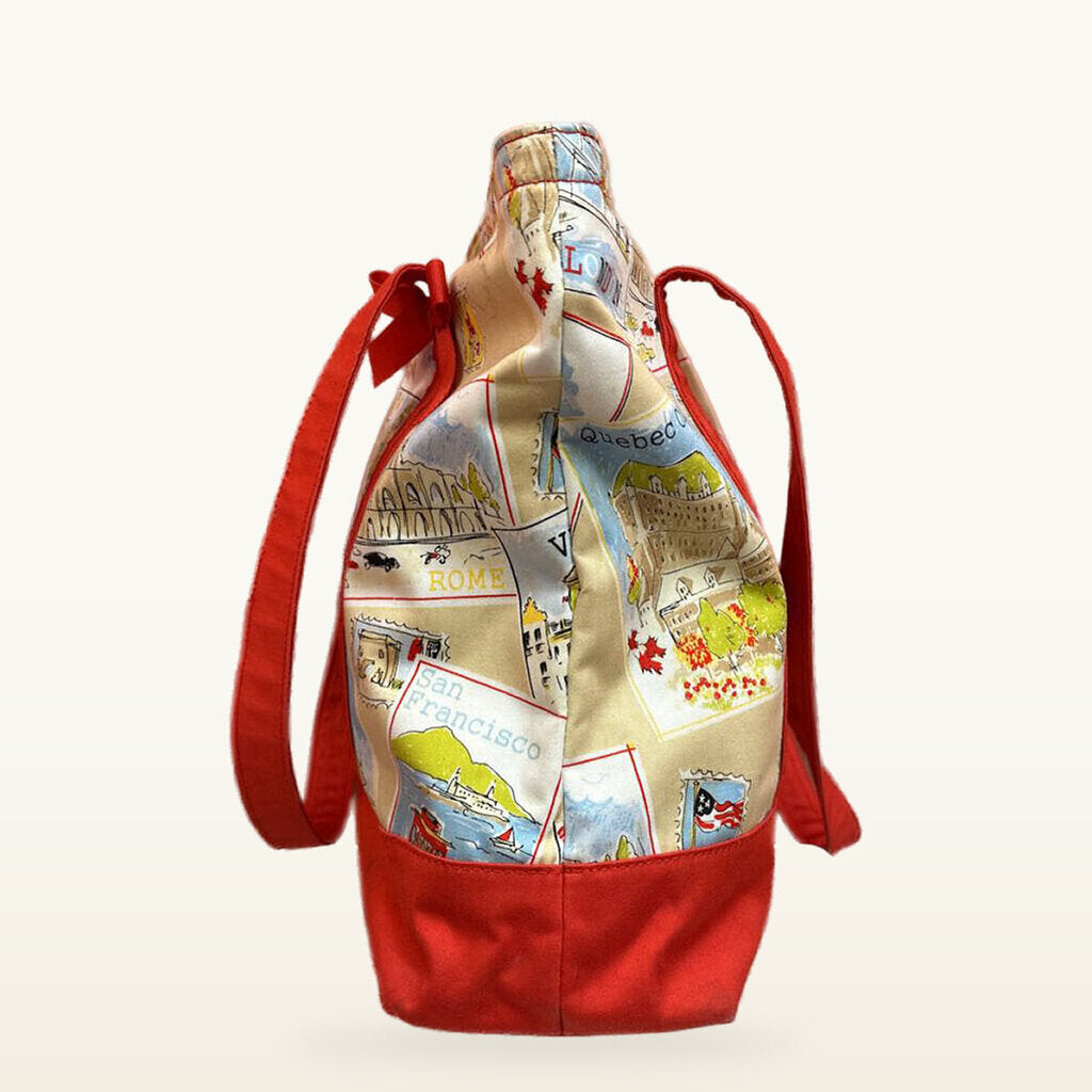 Talbots Map Print Tote Bag