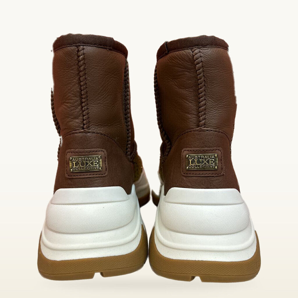 Australia Luxe Collective Brown & Green Ankle Boots - Size 10