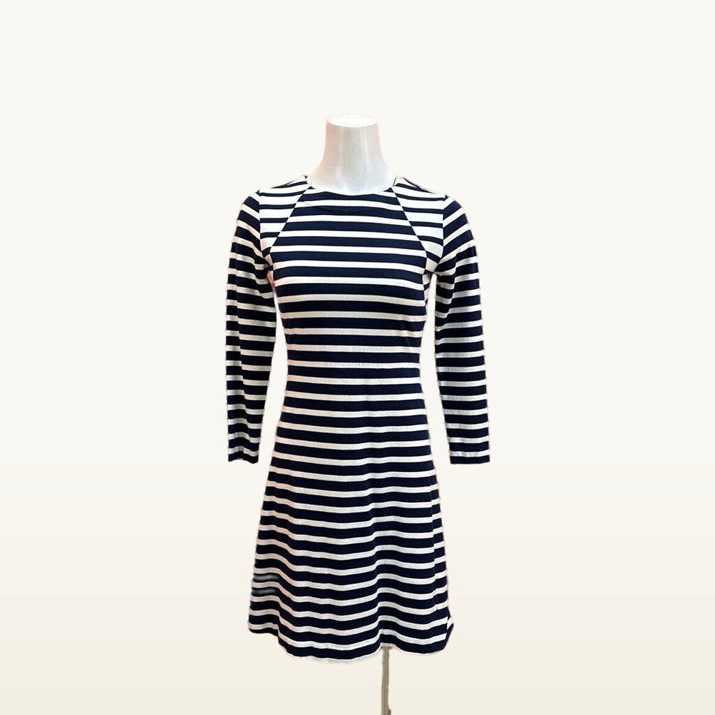 J.Crew Navy and White Striped Dress - XS