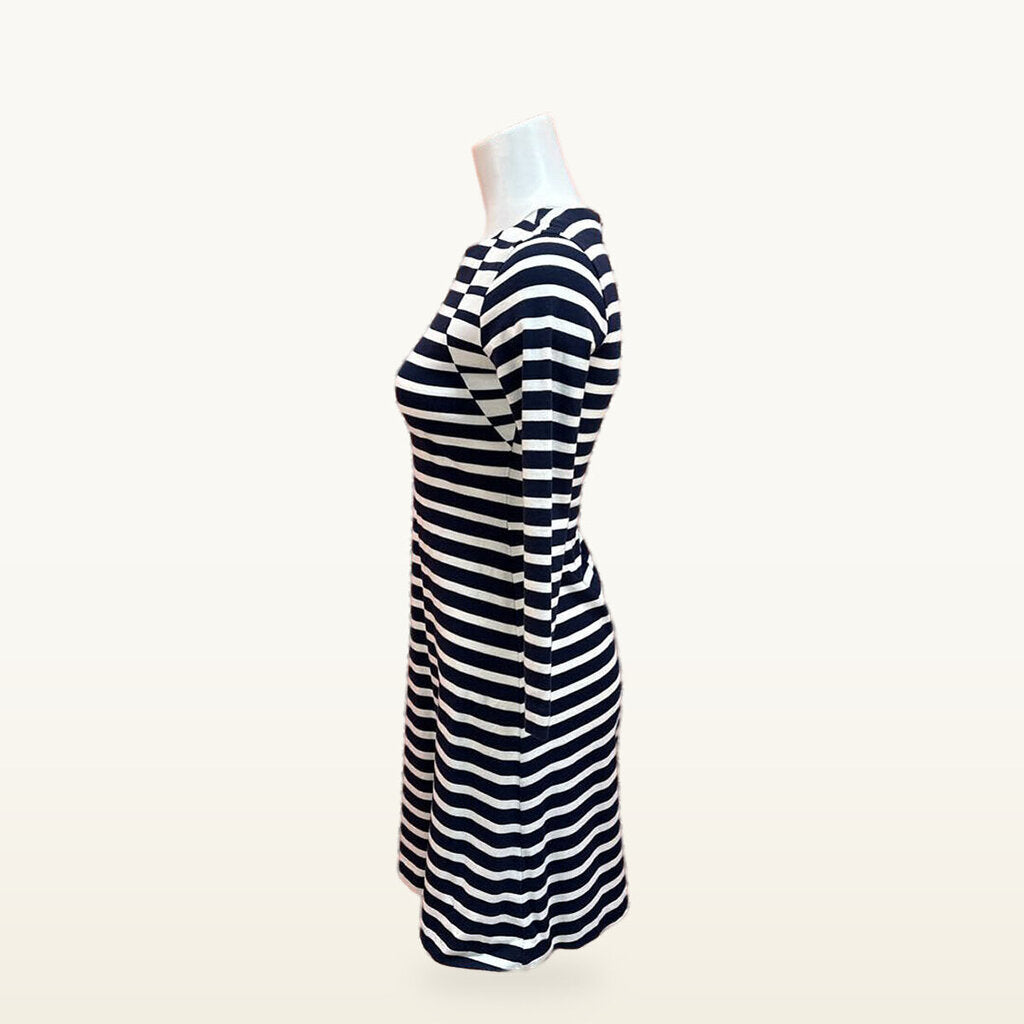 J.Crew Navy and White Striped Dress - XS