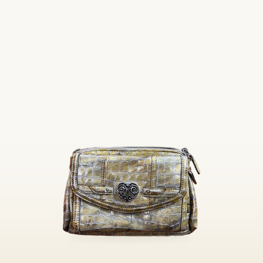 Small Faux Crocodile Texture Brighton Crossbody