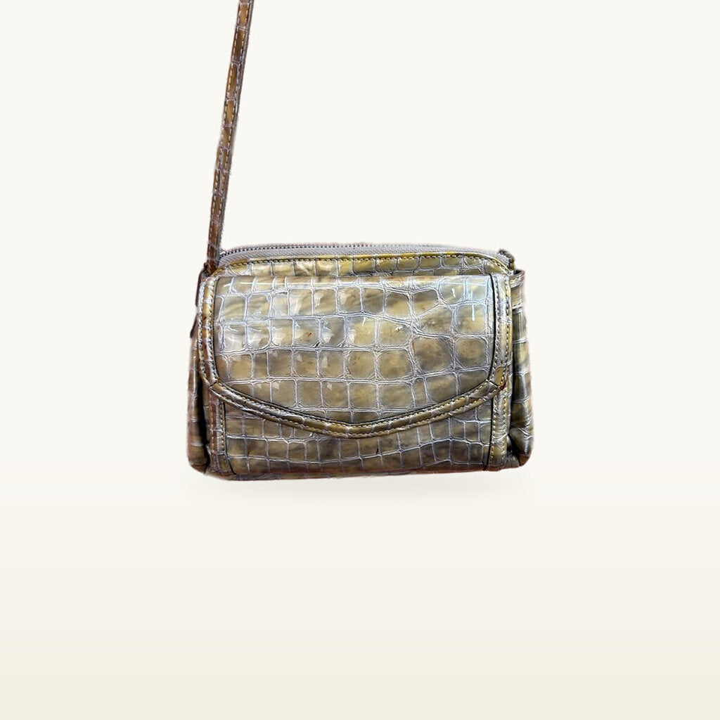 Small Faux Crocodile Texture Brighton Crossbody