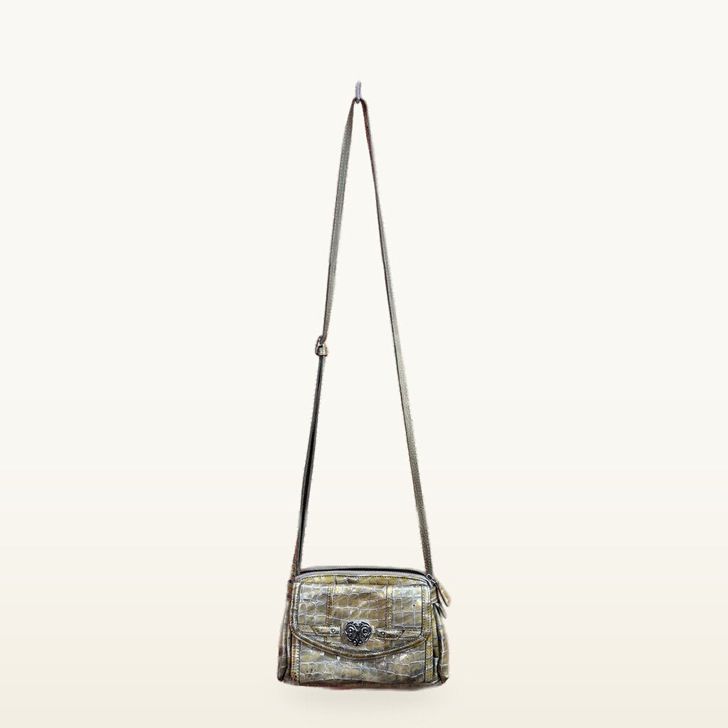 Small Faux Crocodile Texture Brighton Crossbody