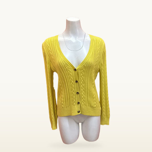 Talbots Women's Yellow Knitted Cardigan