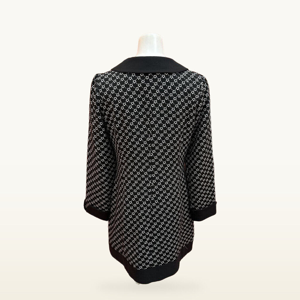 SAVIDA BLACK WHITE COAT SIZE 8