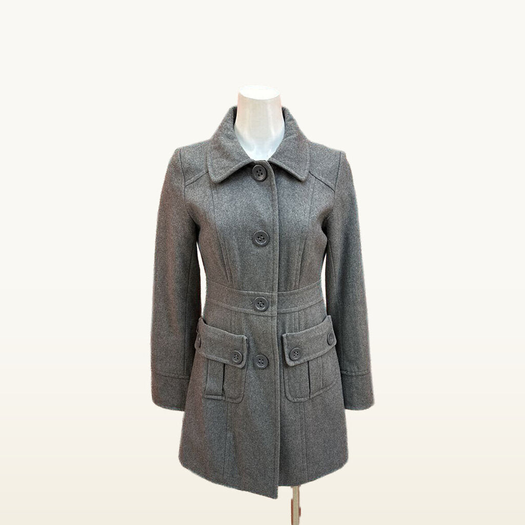 TULLE GRAY COAT SIZE MEDIUM