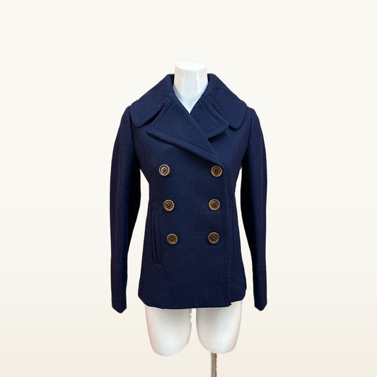 J.Crew Navy Double-Breasted Peacoat - XS