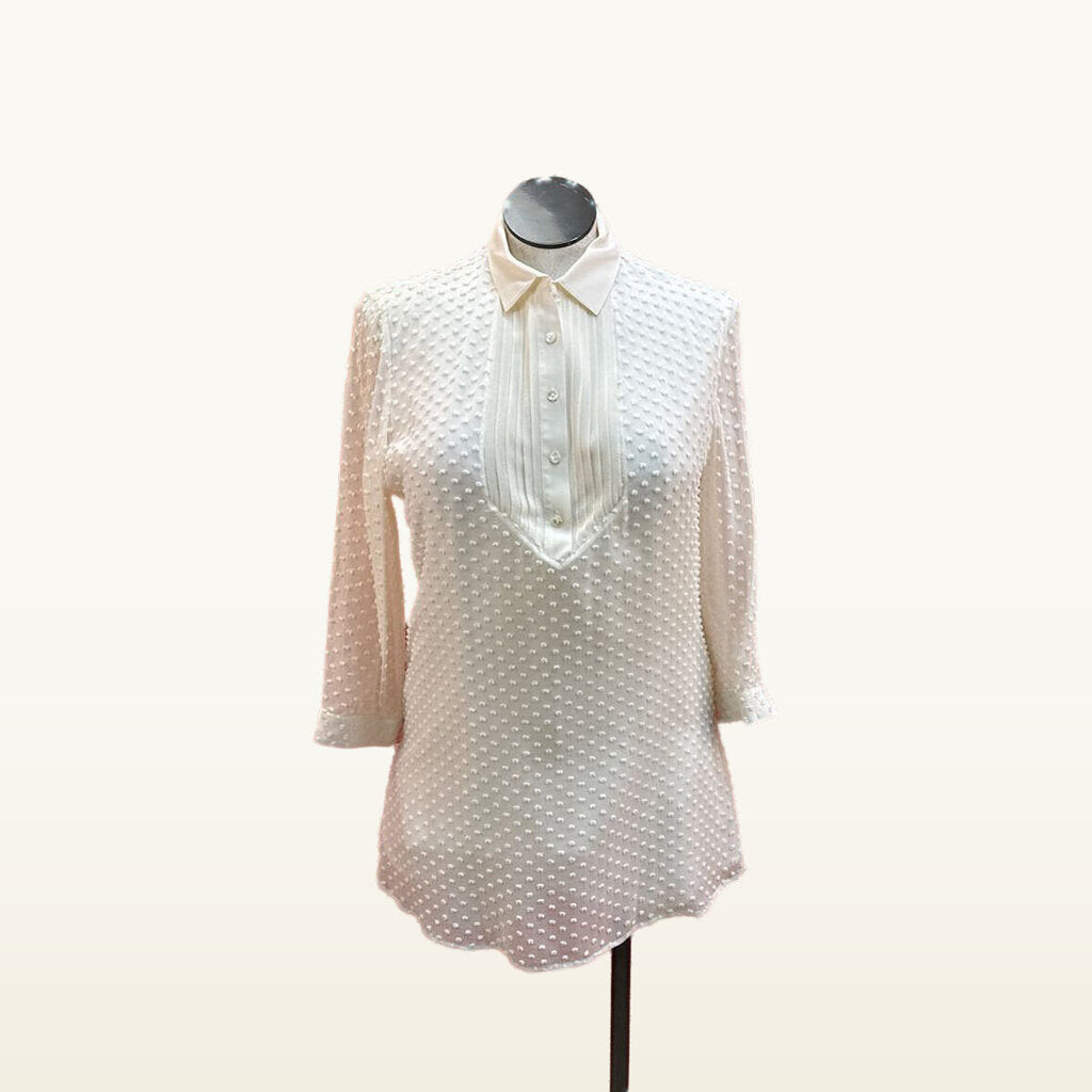 J MCLAUGHLIN IVORY TOP SIZE LARGE