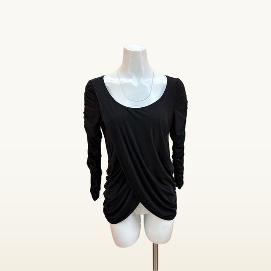 Joseph Ribkoff Black Draped Top - 8