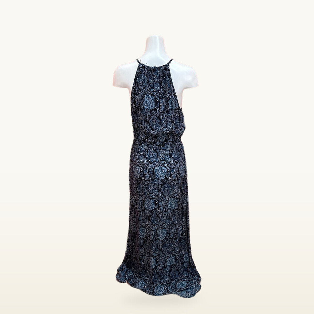 Lucky Brand Blue Paisley Maxi Dress - Small