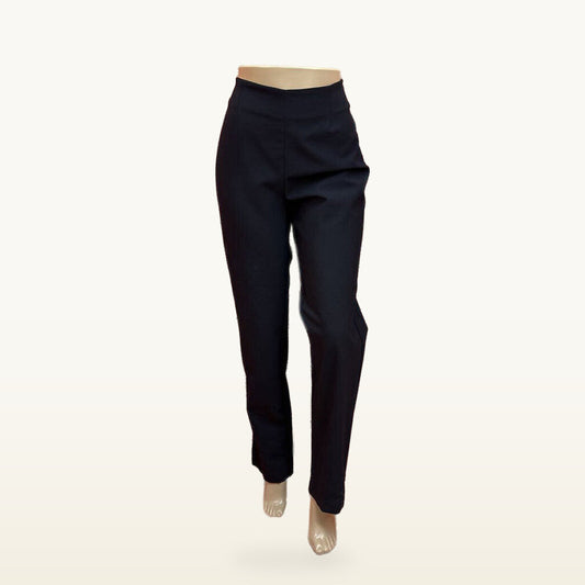 Nina McLemore Black Straight-Leg Pants - Size 12 (Medium)