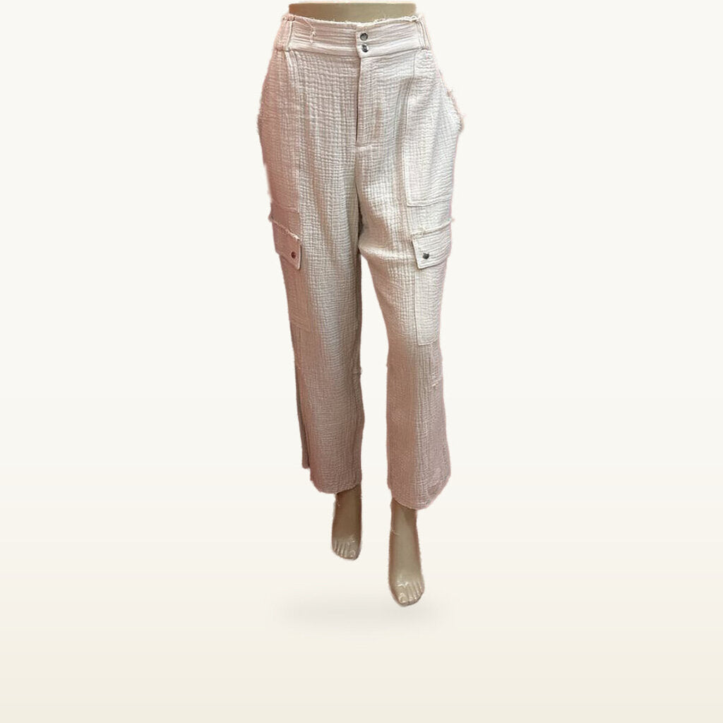 Joie Women's Cream Textured Trousers