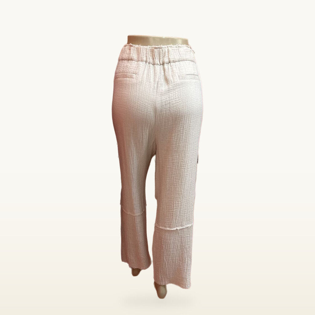Joie Women's Cream Textured Trousers