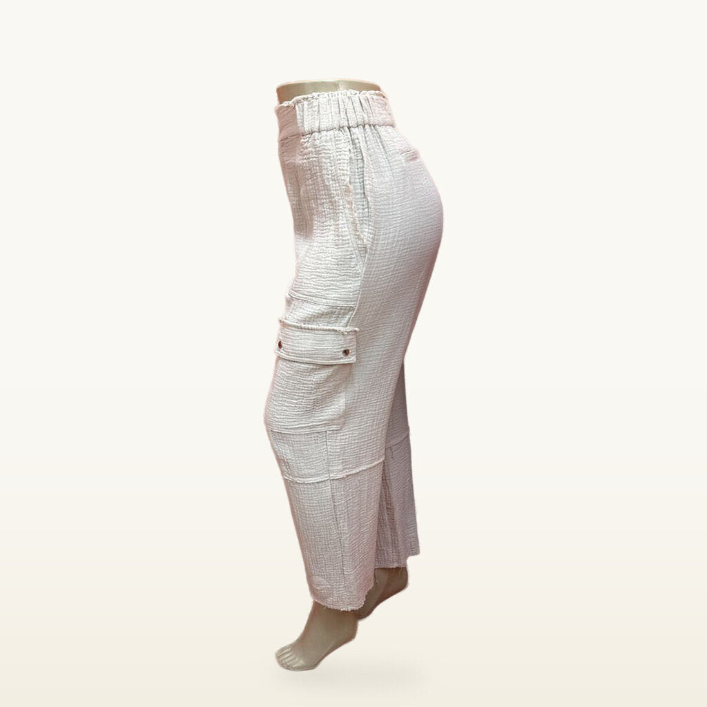 Joie Women's Cream Textured Trousers
