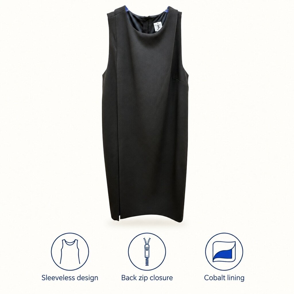 Julia Jordan Sleeveless Sheath Dress – Black, Size 12 NWT