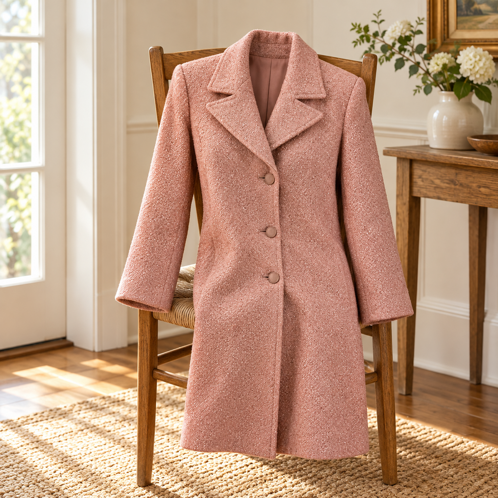 Marvin Richards Rose Pink Textured Coat - Size 10