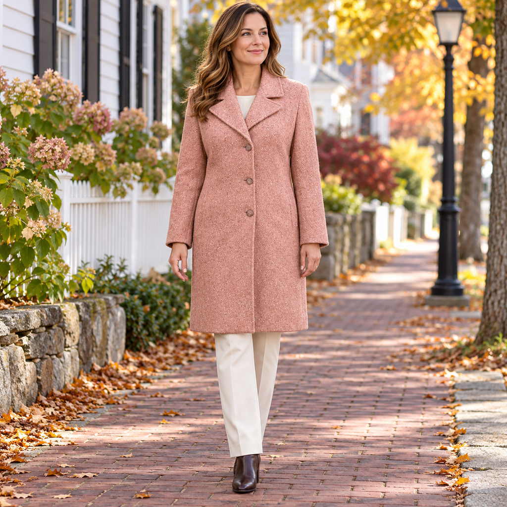 Marvin Richards Rose Pink Textured Coat - Size 10