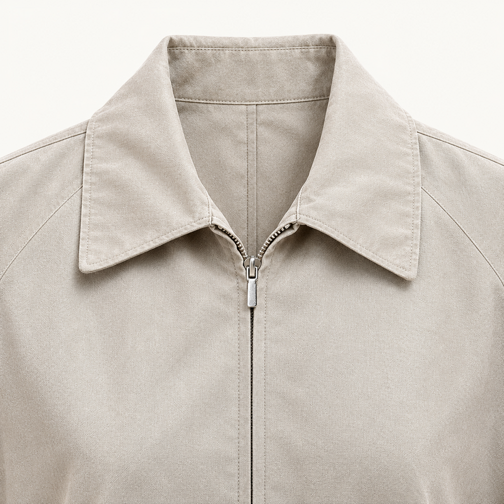 London Fog Beige Zip-Front Coat - Medium