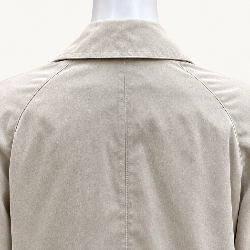London Fog Beige Zip-Front Coat - Medium