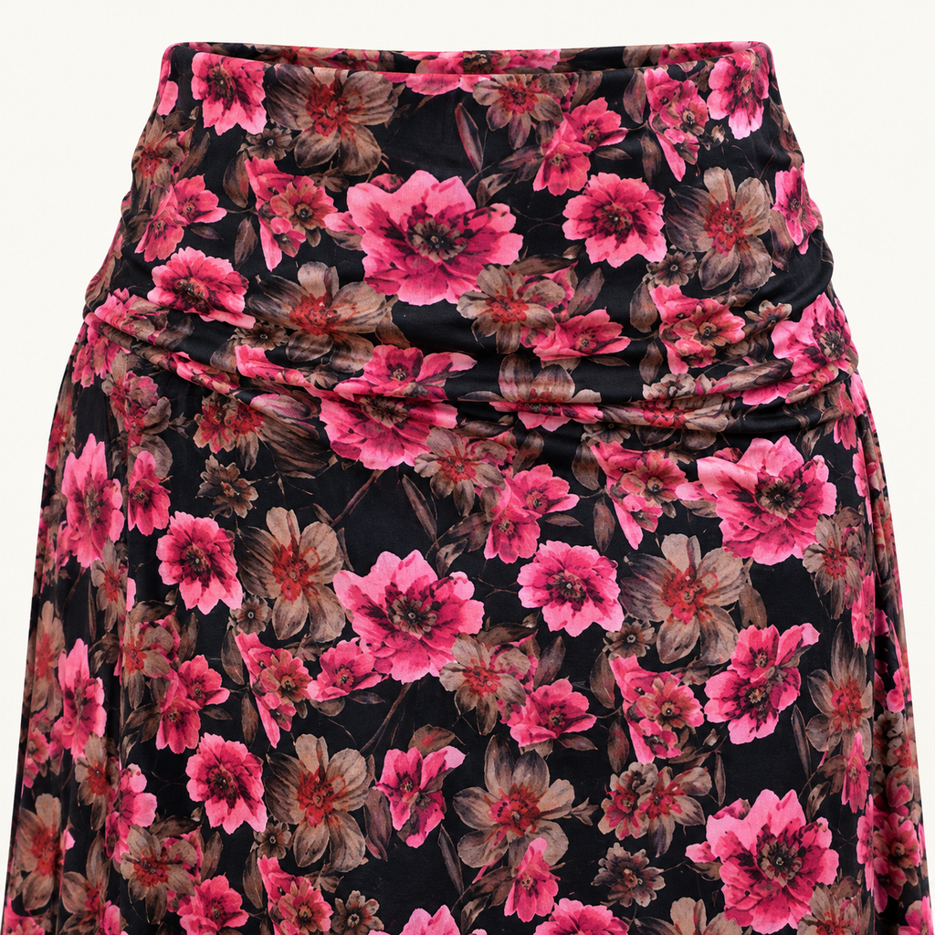 LuLaRoe Pink Floral Maxi Skirt - Medium
