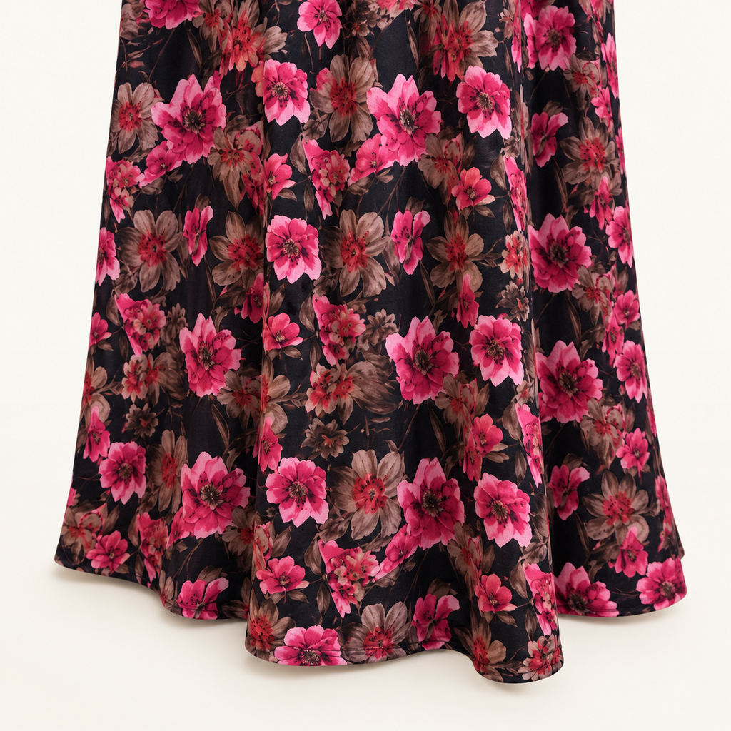 LuLaRoe Pink Floral Maxi Skirt - Medium