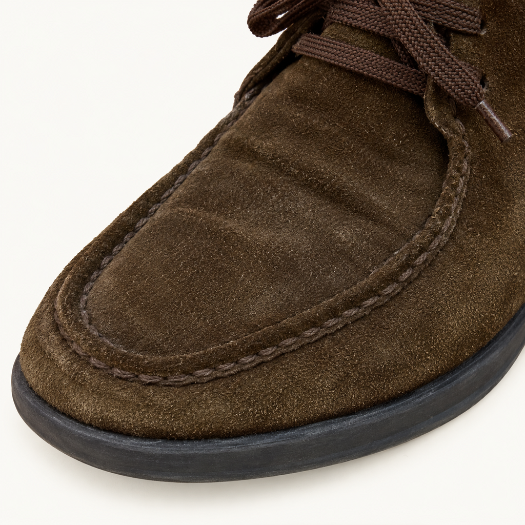 Men's Brown Moc-Toe Lace-Up Shoes - Size 10 1/2