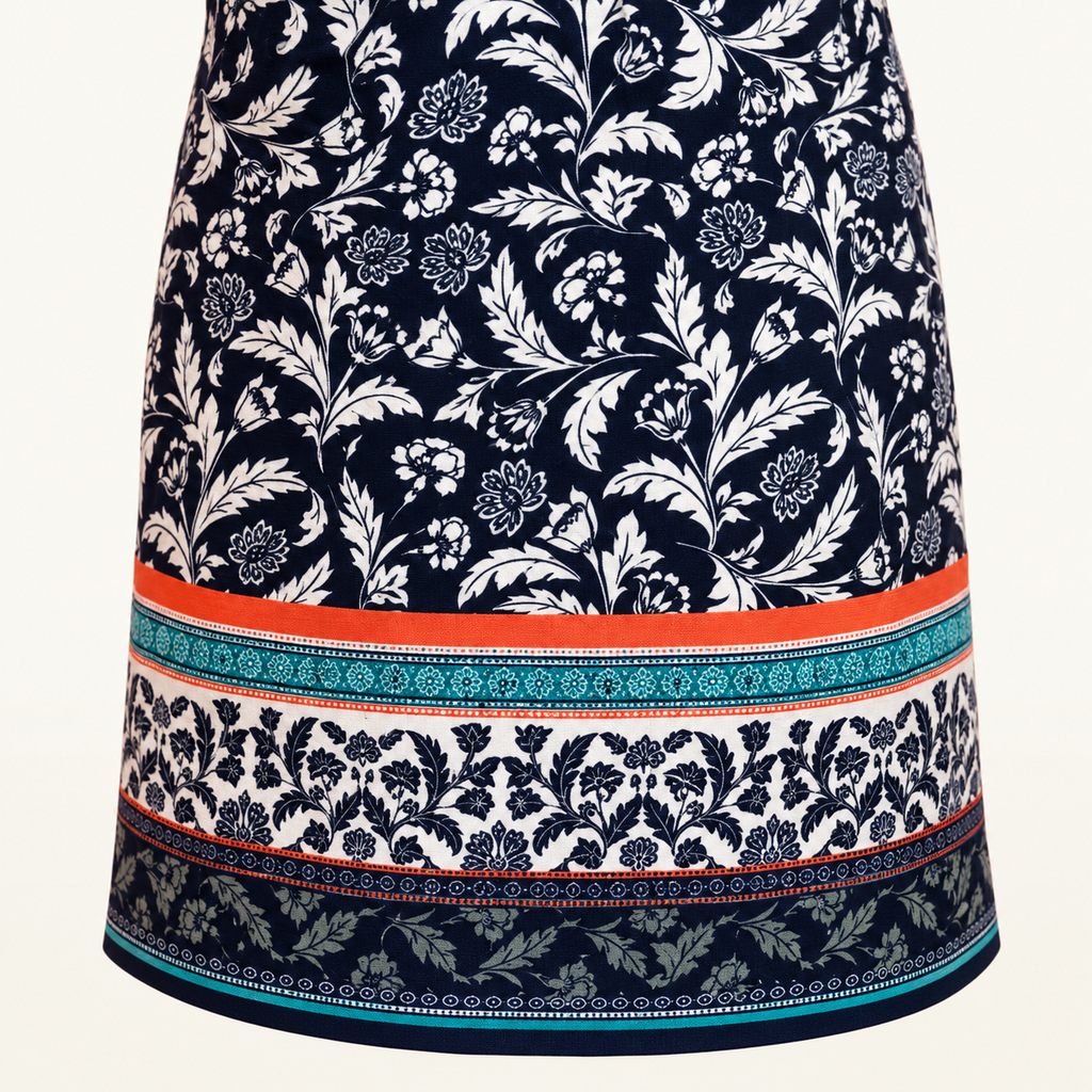 Banana Republic Navy Floral Border-Print Dress - Petite