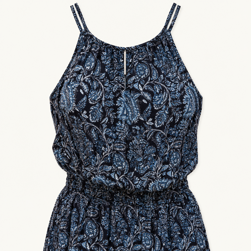 Lucky Brand Blue Paisley Maxi Dress - Small